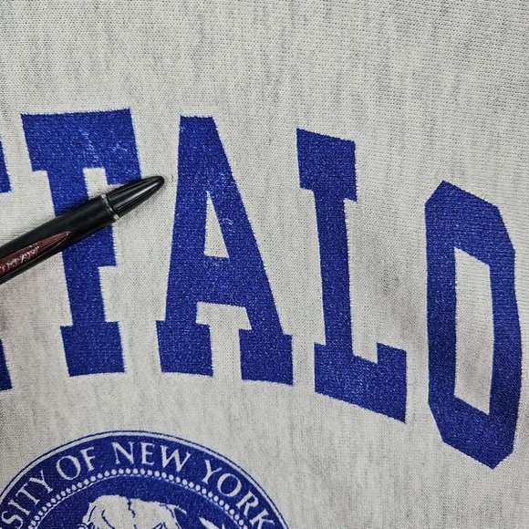 Made in USA Vintage H.L. Miller SUNY Buffalo Sweatshirt University College Sz L - Picture 3 of 10